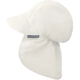 LaLoona baby bedding LaLoona Sonnenhut mit Nackenschutz - Weiß - 50-51