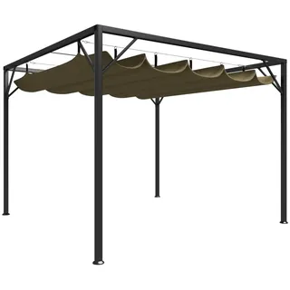 vidaXL Gartenpergola 3 x 3 m taupe