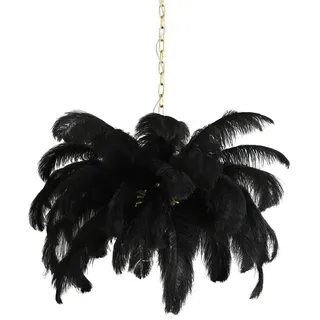 Light & Living Hängeleuchte Deckenleuchte Hängeleuchte FEATHER von Light & Living Federn Ø80x80 cm schwarz