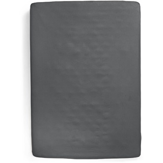 schlafgut Spannbettlaken Premium 140 x 220 cm Baumwolle Grau Anthrazit