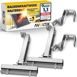 Balkonkraftwerk Halterung eckig Balkonhaken Balkonhalterung Geländer Haken Solar