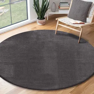 The CarPET Relax Kurzflorteppich Ø 120 cm Grau