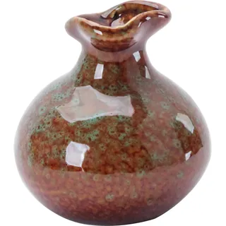 Handgefertigte Vase – Französische Handwerkskunst – Chinesische Glasur – Elegantes Design Aus Hochwertiger Keramik – Korrosionsbeständig – Rot, Gelb, Blau, Grün – 8 X 7,5 Cm, Durchmesser 3,2 Cm – 130