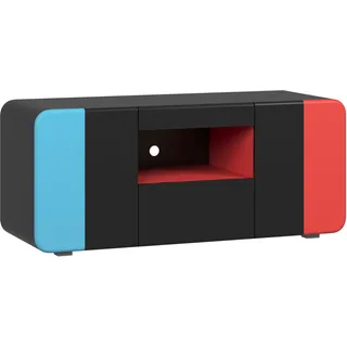 Home Affaire Level Up Gaming-Lowboard 115 x 49 x 42 cm Schwarz/Rot/Blau Holzwerkstoff