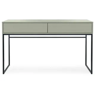 beautysofa KONSOLENTISCH Giana mit 2 Schubladen, 137 cm, Eukalyptusfarbe