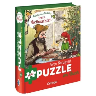 Pettersson und Findus feiern Weihnachten. Puzzle im Buch. 100 Teile
