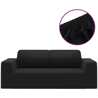 furnicato Sofahusse Dehnbare Schwarz für 2-Sitzer 145-185 cm Breite schwarz 185 cm x 185 cm