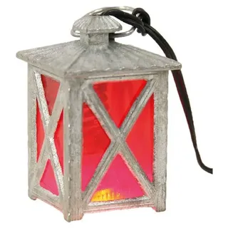 FADEDA Krippen-Zubehör FADEDA Laterne rot, 4-eckig, 3,5V, LED, Höhe in cm: 4