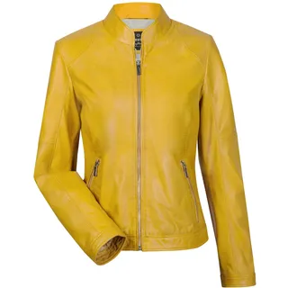 MILESTONE Nella Damen Lederjacke (38, Gelb) - 38