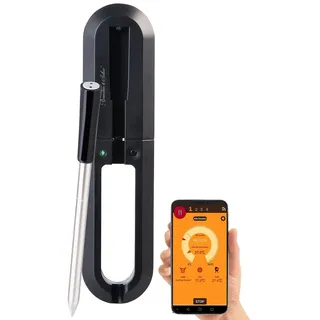 Rosenstein & Söhne Fleisch-Thermometer: Kabelloses Braten- und Fleischthermometer für Grill oder Ofen, App (Grillthermometer Digital Funk, Fleischthermometer Digital, BBQ)