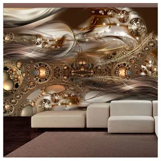 KUNSTLOFT Vliestapete Jewel of Bronze 1.5x1.05 m, Halb-matt, lichtbeständige Design Tapete braun 1.50 m x 1.05 m