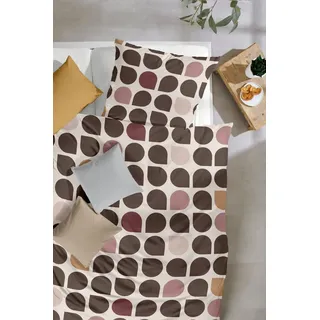 Primera Mako-Satin Drops Braun 135 x 200 cm + 80 x 80 cm
