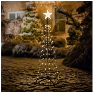 ECD Germany LED Lichterkette 2 m Metall Warmweiß