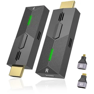 Wireless HDMI Transmitter and Receiver, 2.4G/5G 1080P Funkübertragung 1080P Plug & Play Wireless HDMI Extender zum Streamen von Video und Audio von Laptop/PC/TV-Box auf Monitor/TV/Projektor (30m)