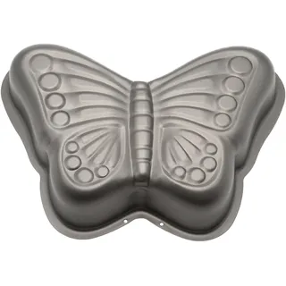 Hera Backform Schmetterling Kuchenform 3D, Antihaft-Beschichtung, Metall, 30 x 22 x 6 cm, 2,4 l, Schwarz