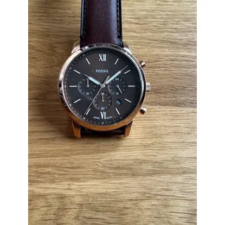 Fossil Herrenuhr Neutra FS6026 | Chronograph | Leder | Braun