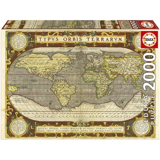 Educa - Puzzle 2000 Teile für Erwachsene | Antike Weltkarte, 2000 Teile Puzzle für Erwachsene und Kinder ab 14 Jahren, Landkarte (19620)
