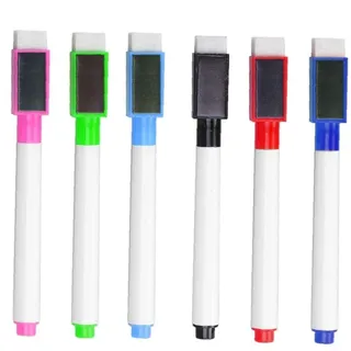 Zonster 6 Stücke Magnetische Whiteboard Marker Stift Löschbare Trockene Wischstifte Und Magnetgummi Für Home Office Schulvorräte