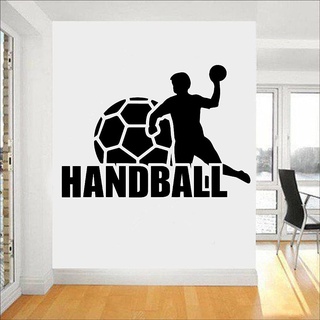 NSRJDSYT Handball Wandtattoo Ball Sport Kunst Dekoration Jungen Spielzimmer Vinyl Kinderzimmer Innen Wandaufkleber Fitnessraum 80x57cm