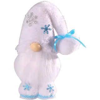 BEBIKR Weihnachtliche stehende Schneeflocken-Zwerge, Ornament, abgestuftes Tablett, Dekoration für Weihnachten, Festival, Party, Küche, Esstisch, Weihnachtswichtel, Dekorationen