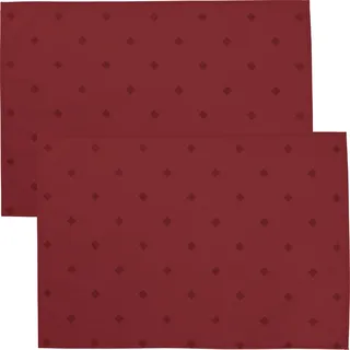 Erwin Müller abwaschbares Tischset, Platzset 2er-Pack Neuss im Rautendesign Burgund Größe 35x50 cm - acrylversiegeltes Gewebe für leichtes Wischen