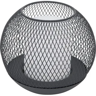 Dehner Solarkugel Metall/Kunststoff Ø 15 cm Höhe 12,5 cm 1 Stück grau