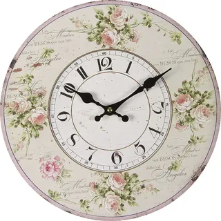 Ambiente Haus Rosen Wanduhr 28 cm 28cm bunt