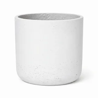 Finestgreen Charlie Pflanzgefäß Weiß XL | Blumentopf für Innen- und Außenbereich, Frostfest, UV-Beständig, wasserdicht | Blumenkübel Betonoptik