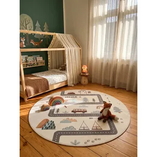KADIMA DESIGN TINO Kinderteppich Ø 200 cm Creme
