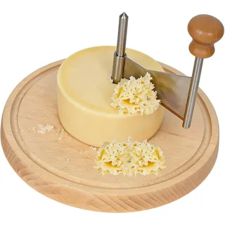 Käsehobel, Käseschneider Rund Käseschaber Cheese Slicer, für Tete de Moine Käse und Schokolade ø19.5cm