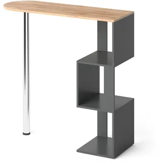 Vicco Bartisch Vincent 113 x 111,8 x 39,8 cm Anthrazit/Goldkraft Eiche