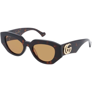 Gucci GG1421S Damen-Sonnenbrille Vollrand Achteckig Recycled Acetat-Gestell, schwarz