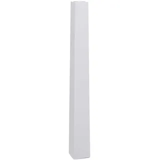 VIVANNO Bodenvase Fiberglas Obelisk - Standvase Weiß Matt 100x11x11 cm