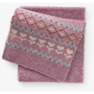 Jacquard-Schal Mit Herzmuster - Lila - Onesize