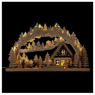RATAGS Kunsthandwerk Schwibbogen 3D-Schwibbogen Holzfäller mit Raureif (72x43cm) von RATAGS Holzdesign