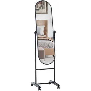 CLP Standspiegel Nane Oval 155 x 40 cm Schwarz