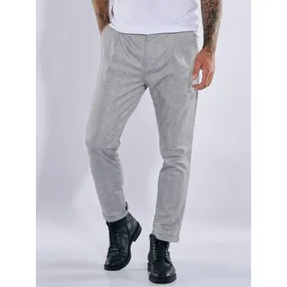 emilio adani Herren Hose Grau slim fit kariert - 50