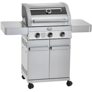 Rösle Grillen Gasgrill BBQ-Station Grillwagen Gourmet G3 Edelstahl 3 Brenner