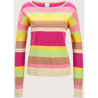 Madeleine Longpullover mit Streifen Apricot / Perlweiß / Multicolor 44/46