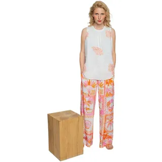 Emily Van Den Bergh Blusenshirt bunt,Casual,Leinen,Allover-Print,Rundhals,Ärmellos,Gerade bunt 36