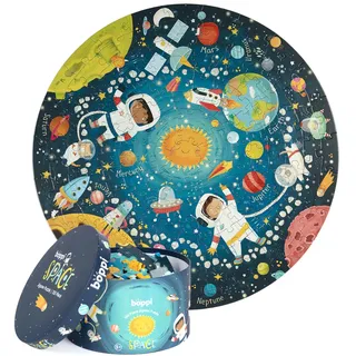 boppi Rundpuzzle – Weltraum, Planeten und Sonnensystem – 150-teiliges Lernpuzzle – Umweltfreundlich | 100% Recyclingkarton – Alter 5+