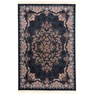 Orientteppich MORGENLAND "Mouna" Teppiche Gr. B/L: 150 cm x 225 cm, 9 mm, 1 St., schwarz Orientalische Muster