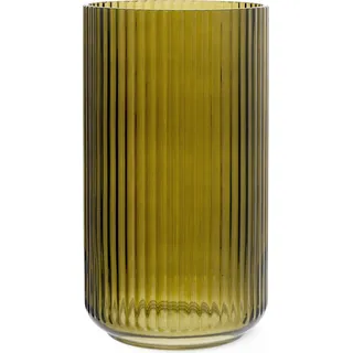 Lyngby Vase 31 cm olivenfarben aus Glas