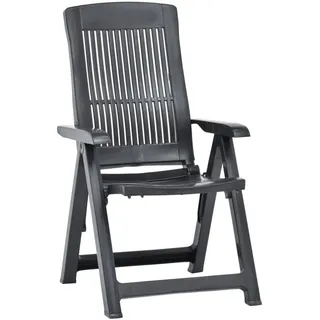 vidaXL Verstellbare Gartenstühle 60 x 61 x 109 cm anthrazit 2 St. 48768