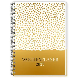 Trötsch Verlag TRÖTSCH - Wochenplaner A5 mit Wire-O Gold 2027