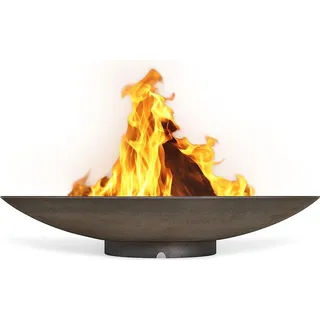 CLGarden Feuerschale 100 cm groß aus Cortenstahl 3 mm Feuerstelle rund Metall Feuer Schale für den Garten