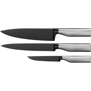 WMF Messer-Set WMF Ultimate Black Messerset 3teilig, Küchenmesser dauerhaft scharf (3-tlg)