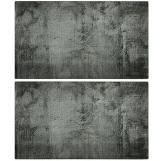 vidaXL Schneidebrett 2-tlg. Glas  grau