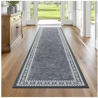 enyhom Lang Teppich Läufer 66 x 240 cm Grau