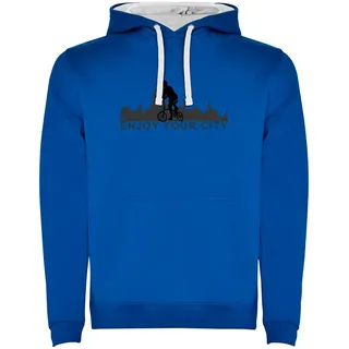 Kruskis Enjoy Your City Two-colour Kapuzenpullover - Royal Blue / White - XL